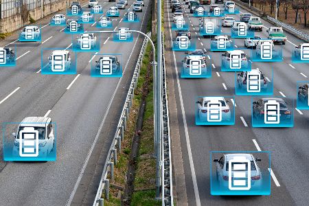 autobahn mit e-Autos