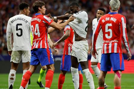 1:1 im Madrid-Derby - Atletico-Fans sorgen für Unterbrechung
