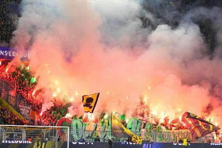 Celtic-Fans mit Pro-Palästina-Protest in Dortmund