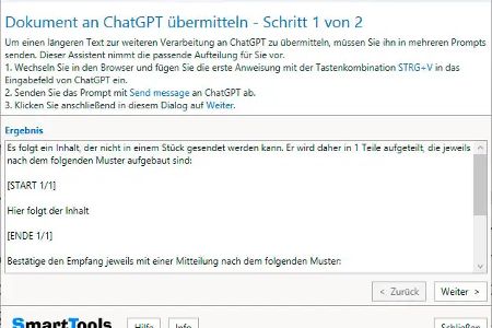 Word-to-ChatGPT erleichtert das Übermitteln umfangreicher Textinhalte an die KI, sodass sie dort in einem Durchgang bearbeitet werden können.