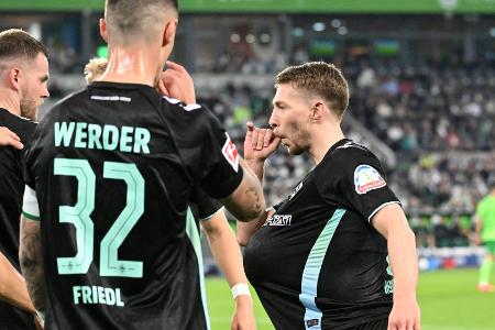 Auswärtsmacht Bremen gewinnt auch in Wolfsburg