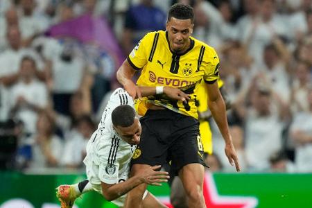 MITTELFELD: Felix Nmecha (bis 76.) - Note: 2,5 - Agierte hellwach in der Restverteidigung und ging giftig auf zweite Bälle. Setzte seinen Körper insgesamt clever ein, zeigte Mbappé und Rodrygo so lange Zeit die Grenzen auf. Nach der Pause gingen ihm zunehmend die Körner aus.