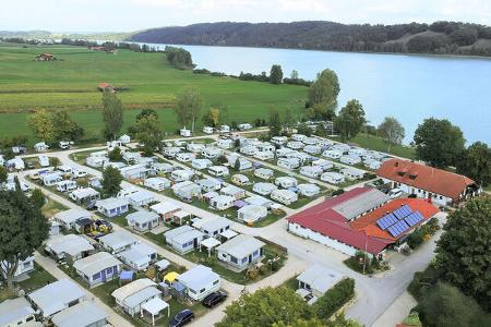 Vogelperspektive, Campinganlage, See