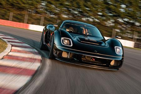 12/2021, Radford Type 62-2 mit Jenson Button auf der Rennstrecke