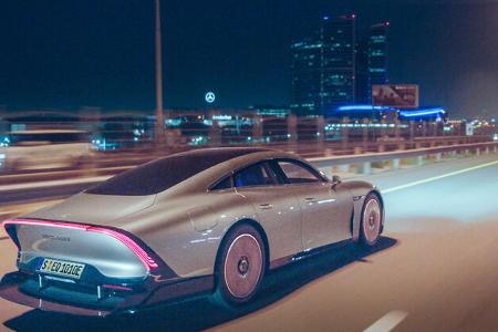 Mercedes EQXX Rekordfahrt Riad Dubai