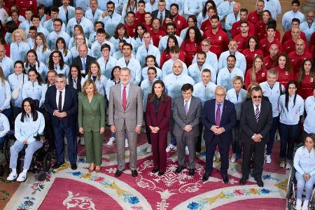 Nach Besuch im Flutgebiet: Spanische Royals begrüßen Olympioniken