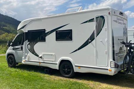 Wohnmobil, Wiese, Stellplatz