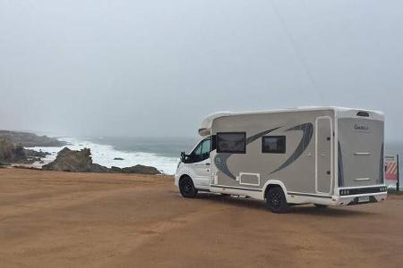 Strand, Wohnmobil, Klippe