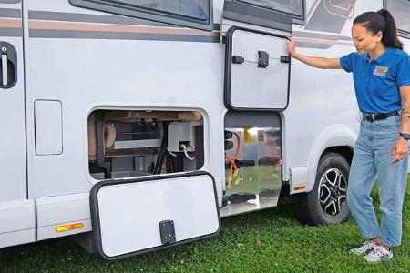 Stauraum, Technikfach, Gaskasten, unter L Sitzbank