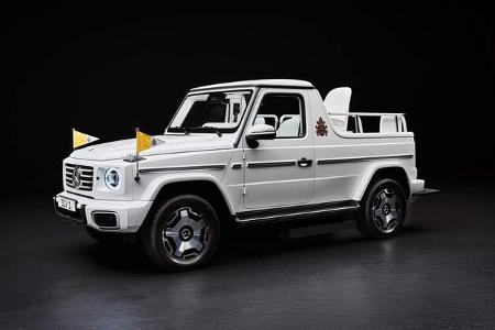 11/2024 Mercedes G 580 EQ Papamobil Papst Franziskus