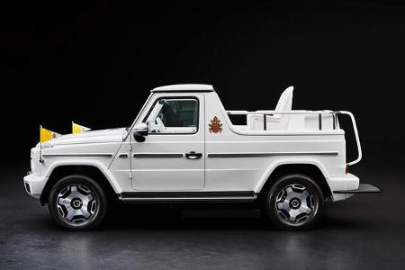 11/2024 Mercedes G 580 EQ Papamobil Papst Franziskus