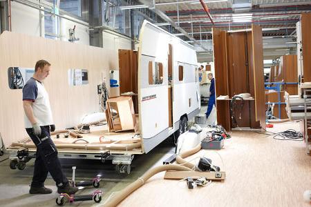 Hobby Produktion Wohnwagen Rohbau