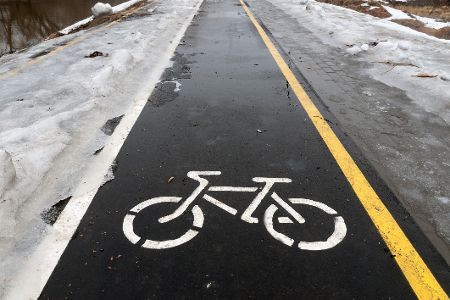 Schneefreier Radweg