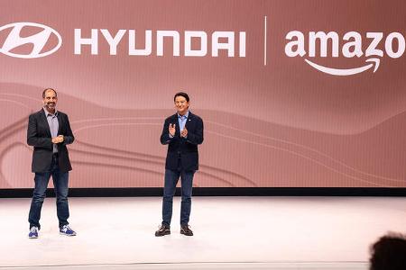 Hyundai Amazon Kooperation Autoverkauf Pressekonferenz Los Angeles Auto Show