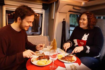 Weihnachtsessen im Wohnmobil