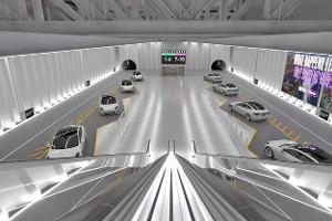 Boring Company Haltestelle Bahnhof