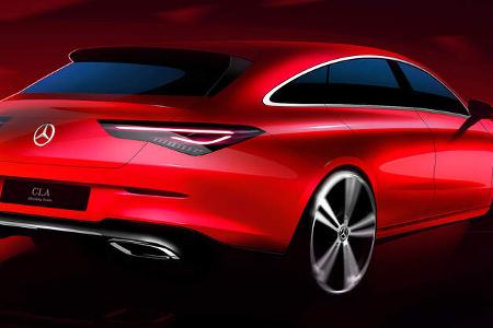 Mercedes CLA Shooting Brake (2019) Designskizze