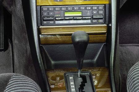 Mercedes S-Klasse, W126, Mittelkonsole, Automatikwählhebel, Klimaanlage