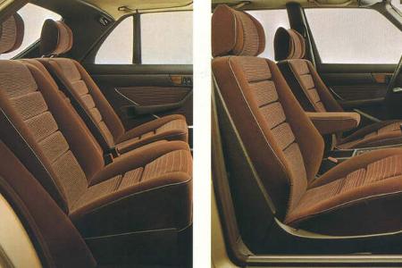 Mercedes S-Klasse, W126, Fond, Rückbank, Prospekt