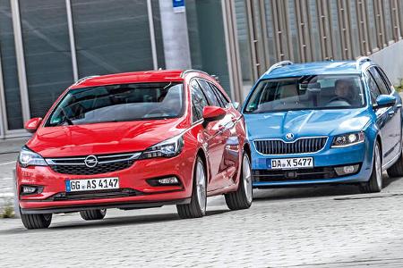 Opel Astra Sports Tourer 1.6 Biturbo CDTI, Skoda Octavia Combi 2.0 TDI