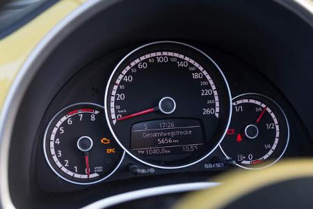 VW Beetle Cabrio 1.4 TSI, Rundinstrumente