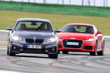 Audi TT 2.0 TFSI Quattro, BMW 228i Coupé, Frontansicht