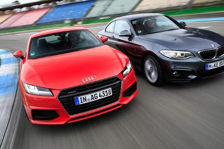 Audi TT 2.0 TFSI Quattro, BMW 228i Coupé, Frontansicht