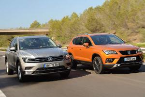 Seat Ateca, VW Tiguan, Fahrvergleich, AMS1316