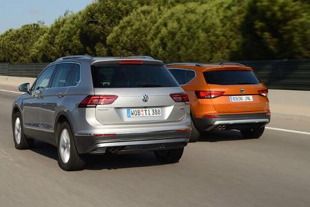 Seat Ateca, VW Tiguan, Fahrvergleich, AMS1316