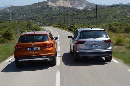 Seat Ateca, VW Tiguan, Fahrvergleich, AMS1316