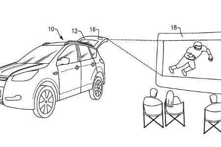 Ford Patent, Projektor in Heckklappe