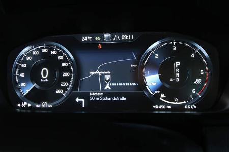 Volvo S90 D5 AWD, Anzeigeinstrumente