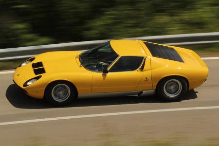 Lamborghini Miura und Aventador, Impressionen, Generationen-Treffen