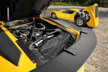 Lamborghini Miura und Aventador, Impressionen, Generationen-Treffen