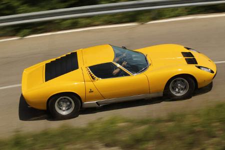 Lamborghini Miura und Aventador, Impressionen, Generationen-Treffen