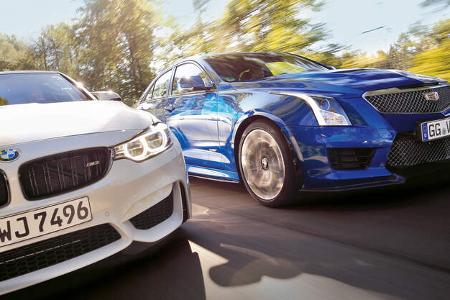 BMW M3 Competition, Cadillac ATS-V, Frontansicht