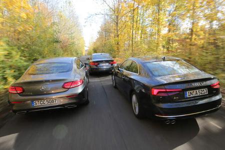 Audi A5 Coupé 2.0 TDI, BMW 420d Coupé, Mercedes C 250 d Coupé