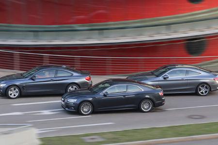 Audi A5 Coupé 2.0 TDI, BMW 420d Coupé, Mercedes C 250 d Coupé