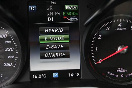 Mercedes C 350 e, Anzeigeinstrumente