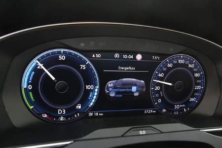 VW Passat GTE, Anzeigeinstrumente