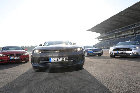 Audi A5 Coupé, BMW 430i Coupé, Chevrolet Camaro, Ford Mustang