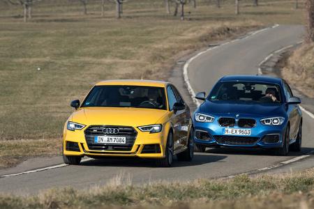 Audi S3, BMW M140i xDrive, Frontansicht