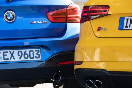 Audi S3, BMW M140i xDrive, Heckleuchten