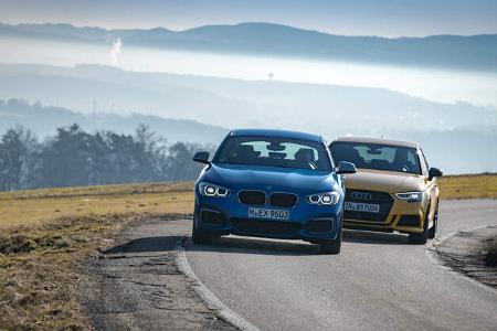 Audi S3, BMW M140i xDrive, Frontansicht