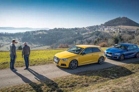 Audi S3, BMW M140i xDrive, Seitenansicht