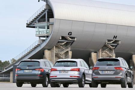 Audi Q5 2.0 TDI Quattro, Skoda Kodiaq 2.0 TDI 4x4, VW Tiguan 2.0 TDI 4Motion