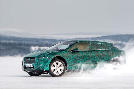 Jaguar I-Pace getarnt Schnee Fahrbericht 2018