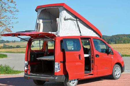 Stadtindianer mit aufgebauten Betten