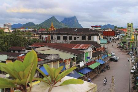 Mobile Menschen in Asien