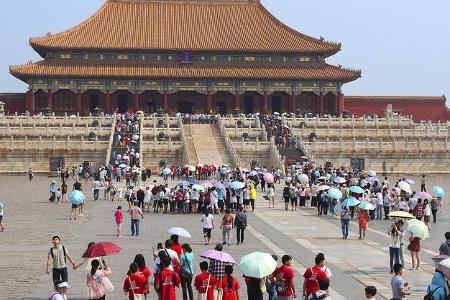 Mobile Menschen in Asien